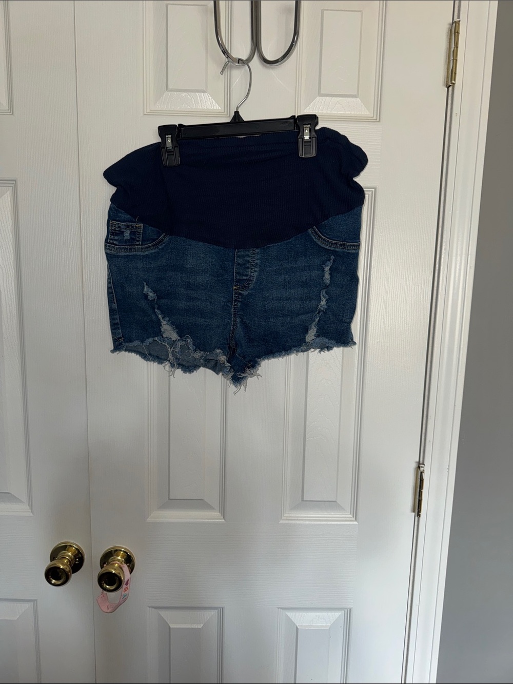 SHEIN Navy & Dark Blue Maternity Denim Shortalls